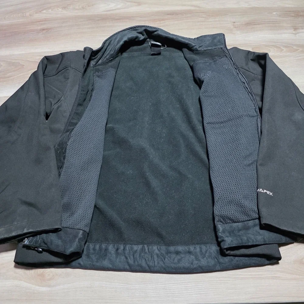 The North‎ Face Apex Softshell Jacket Mens L Black Full Zip Fleece Lined Outdoor